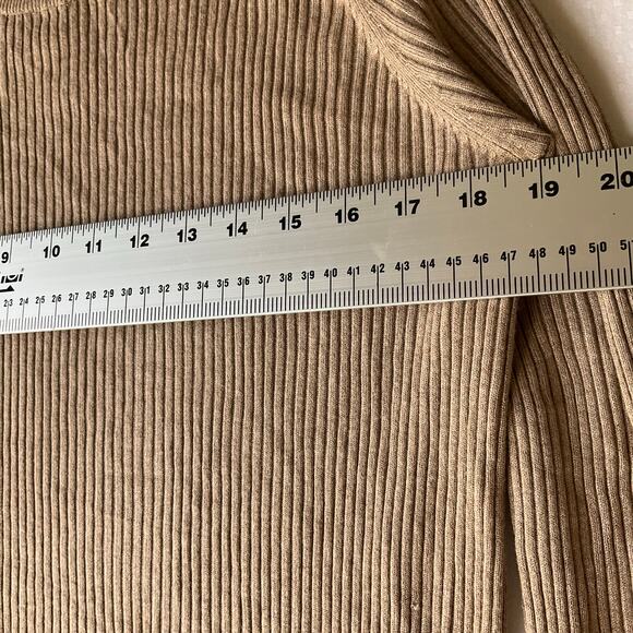 Black Tape_ Women’s Long Sleeve Stretchy Body Con Midi Dress size XL,Solid Beige - Picture 3 of 10